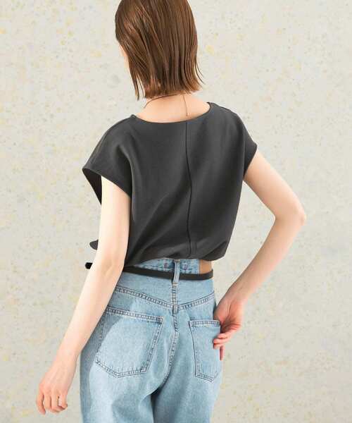 URBAN RESEARCH ROSSO WOMEN（アーバンリサーチ　ロッソ）の「ドライタッチフレンチプルオーバー（Tシャツ/カットソー・レディース・カーキ/オフホワイト/チャコールグレー・FREE）」の8枚目の写真