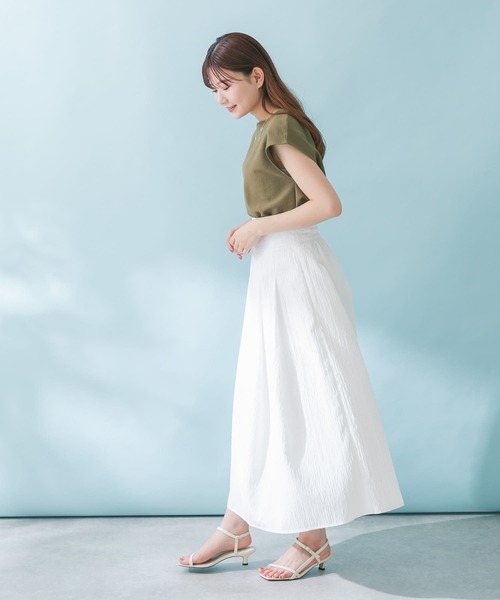 URBAN RESEARCH ROSSO WOMEN（アーバンリサーチ　ロッソ）の「ドライタッチフレンチプルオーバー（Tシャツ/カットソー・レディース・カーキ/オフホワイト/チャコールグレー・FREE）」の10枚目の写真