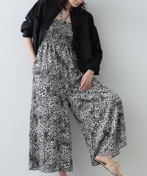 GALLEST（ギャレスト）の「◆ボヘミアンプリントサロペット（サロペット/オーバーオール・レディース・ワイン系1/ブラック系4・38/36）」の3枚目の写真