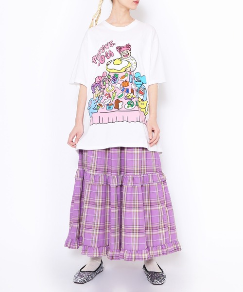 PUNYUS(プニュズ)の「PUNYUS famiiyビッグTシャツ(Tシャツ/カットソー・レディース・ブラック/ホワイト・3/4)」の15枚目の写真