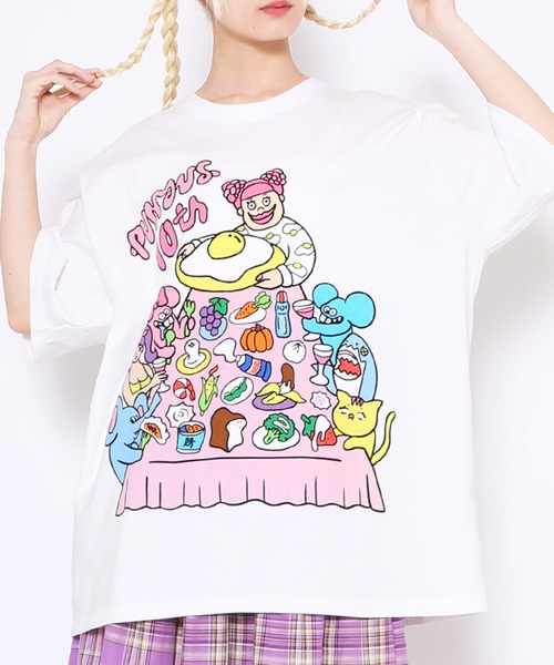 PUNYUS(プニュズ)の「PUNYUS famiiyビッグTシャツ(Tシャツ/カットソー・レディース・ブラック/ホワイト・3/4)」の17枚目の写真