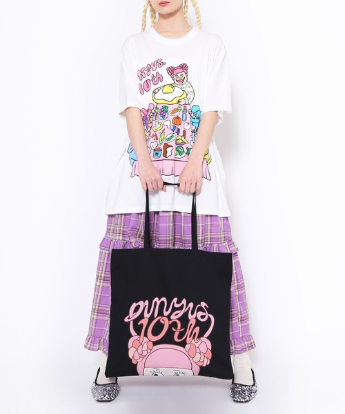 PUNYUS(プニュズ)の「PUNYUS famiiyビッグTシャツ(Tシャツ/カットソー・レディース・ブラック/ホワイト・3/4)」の20枚目の写真