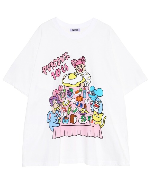 PUNYUS(プニュズ)の「PUNYUS famiiyビッグTシャツ(Tシャツ/カットソー・レディース・ブラック/ホワイト・3/4)」の21枚目の写真