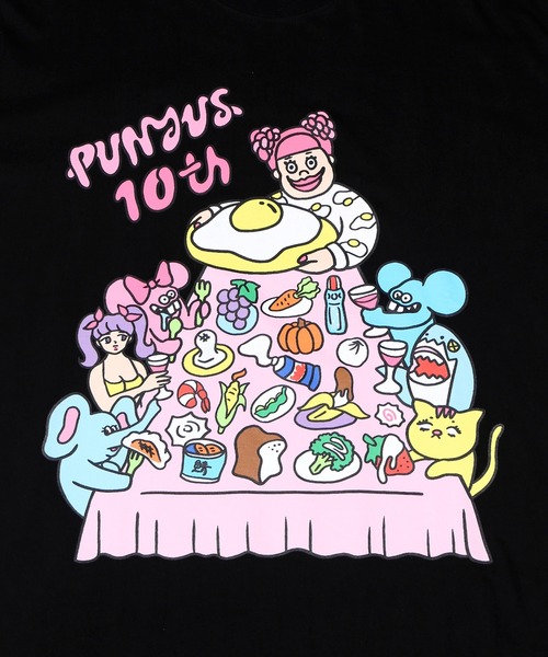 PUNYUS(プニュズ)の「PUNYUS famiiyビッグTシャツ(Tシャツ/カットソー・レディース・ブラック/ホワイト・3/4)」の5枚目の写真
