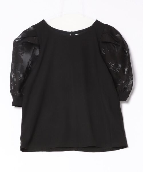 Dita Muaj.（ディータムアージュ）の「オパール袖切替鹿の子トップス（Tシャツ/カットソー・レディース・アイボリー/ブラック/ライラック・FREE）」の16枚目の写真