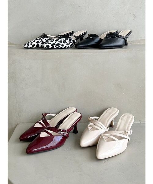 MERCURYDUO（マーキュリーデュオ）の「ポインテッドストラップミュール（パンプス・レディース・ボルドー/その他1/ベージュ/ブラック・38/36）」の16枚目の写真