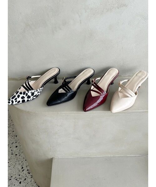 MERCURYDUO（マーキュリーデュオ）の「ポインテッドストラップミュール（パンプス・レディース・ボルドー/その他1/ベージュ/ブラック・38/36）」の15枚目の写真