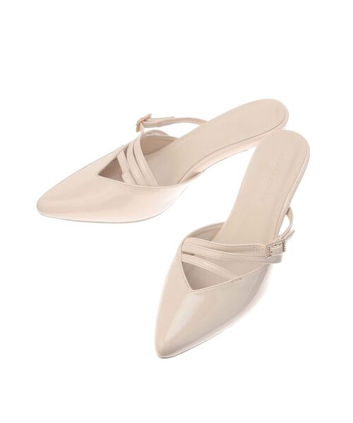 MERCURYDUO（マーキュリーデュオ）の「ポインテッドストラップミュール（パンプス・レディース・ボルドー/その他1/ベージュ/ブラック・38/36）」の7枚目の写真