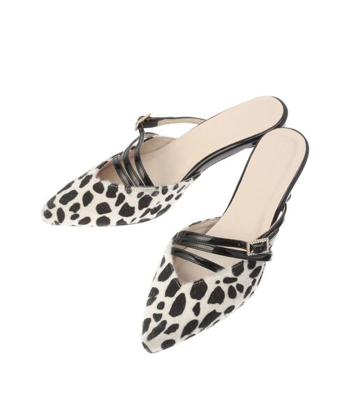 MERCURYDUO（マーキュリーデュオ）の「ポインテッドストラップミュール（パンプス・レディース・ボルドー/その他1/ベージュ/ブラック・38/36）」の6枚目の写真