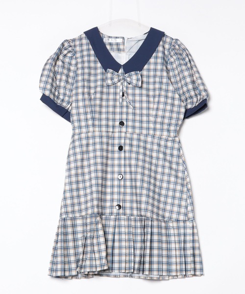 Acne Studios 半袖チェック柄ミニワンピース セール】YUGA チェック柄ミニワンピース（ワンピース）｜gossip