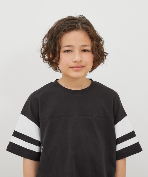 Coca-Cola サッカーシャツ 9号 Finta セール】キッズ コットン袖ラインフットボールTシャツ(Tシャツ
