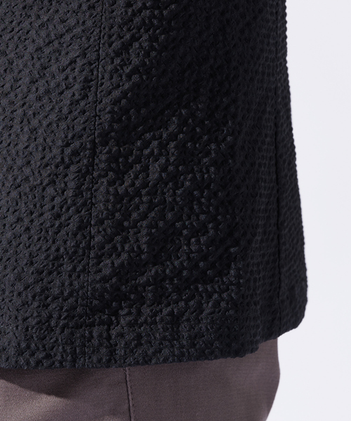 ABAHOUSE GRAY（アバハウスグレイ）の「【QuickDry / セットアップ対応】オニサッカー ジャケット / サマージャケット（テーラードジャケット・メンズ・ブラック/カーキ/ネイビー・46/44/50/48）」の13枚目の写真