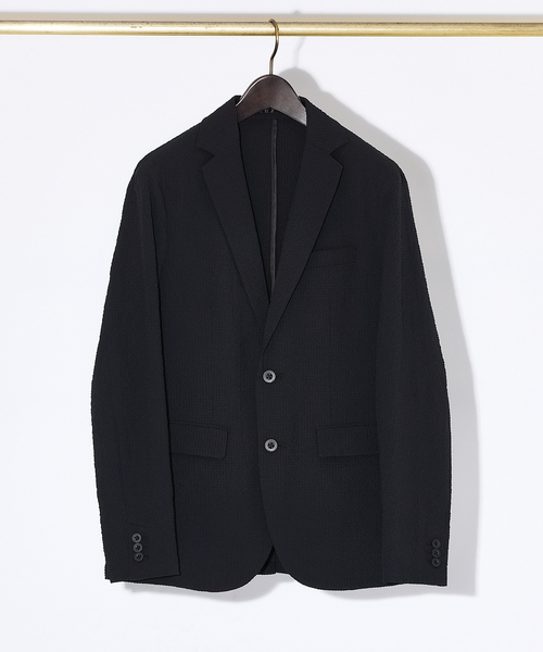 ABAHOUSE GRAY（アバハウスグレイ）の「【QuickDry / セットアップ対応】オニサッカー ジャケット / サマージャケット（テーラードジャケット・メンズ・ブラック/カーキ/ネイビー・46/44/50/48）」の17枚目の写真