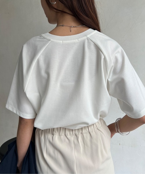 Chez toi(シェトワ)の「接触冷感ラグランスリーブロゴプルオーバー(Tシャツ/カットソー・レディース・ブラック/オフホワイト/イエロー・FREE)」の16枚目の写真
