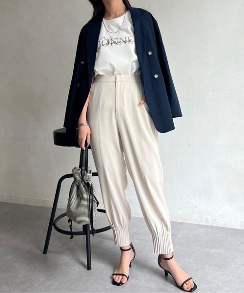 Chez toi(シェトワ)の「接触冷感ラグランスリーブロゴプルオーバー(Tシャツ/カットソー・レディース・ブラック/オフホワイト/イエロー・FREE)」の19枚目の写真