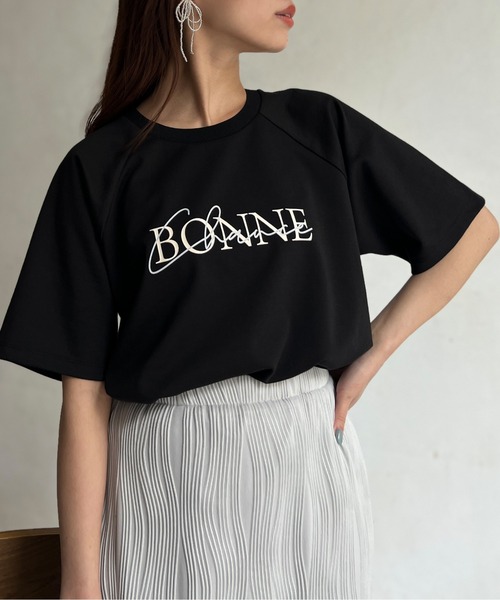 Chez toi(シェトワ)の「接触冷感ラグランスリーブロゴプルオーバー(Tシャツ/カットソー・レディース・ブラック/オフホワイト/イエロー・FREE)」の21枚目の写真