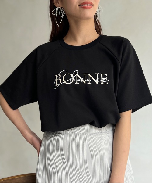 Chez toi(シェトワ)の「接触冷感ラグランスリーブロゴプルオーバー(Tシャツ/カットソー・レディース・ブラック/オフホワイト/イエロー・FREE)」の22枚目の写真