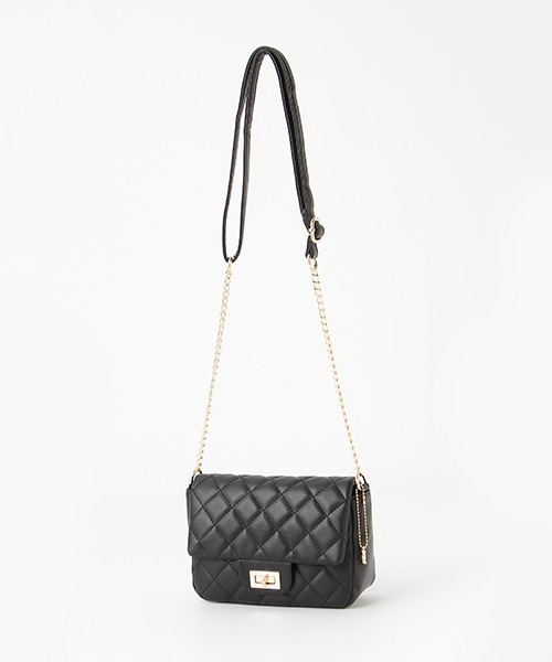 LOVETOXIC（ラブトキシック）の「キルティングショルダー（バックパック/リュック・キッズ・サックスブルー/ホワイト/ブラック・FREE）」の2枚目の写真