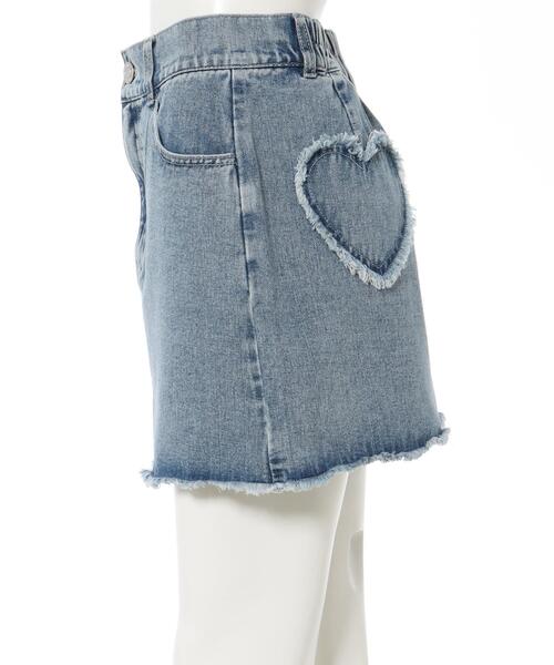 INGNI（イング）の「裾カットオフデニムマイクロミニスカート（デニムスカート・レディース・ライトグレー/ブルー系その他3・FREE）」の4枚目の写真
