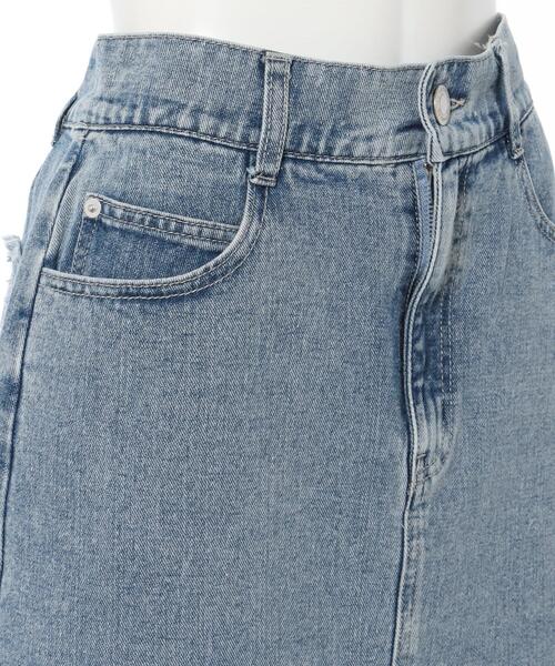 INGNI（イング）の「裾カットオフデニムマイクロミニスカート（デニムスカート・レディース・ライトグレー/ブルー系その他3・FREE）」の7枚目の写真