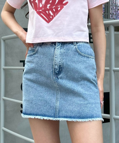 INGNI（イング）の「裾カットオフデニムマイクロミニスカート（デニムスカート・レディース・ライトグレー/ブルー系その他3・FREE）」の16枚目の写真