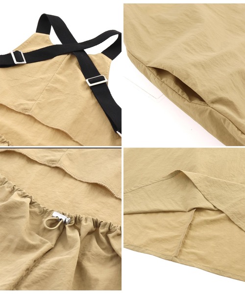 Settimissimo（セッティミッシモ）の「ワッシャータフタバッククロスエプロン風ワンピース（ワンピース・レディース・ブラック/グレイッシュベージュ・FREE）」の20枚目の写真