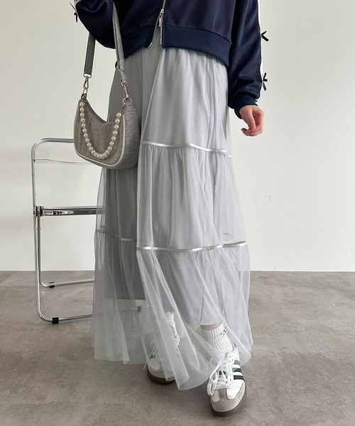 apres jour mignon(アプレジュールミニョン)の「チュールフレアスカート【ZOZOTOWN限定アイテム】(スカート・レディース・ライトグレー/アイボリー/ブラック・SMALL/MEDIUM/X-LARGE)」の11枚目の写真