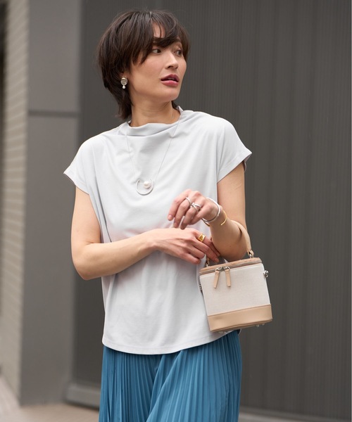 ZAKKA-BOX(ザッカボックス)の「コンビバスケットバッグ(トートバッグ・レディース・ブラック/ライトベージュ・FREE)」の5枚目の写真