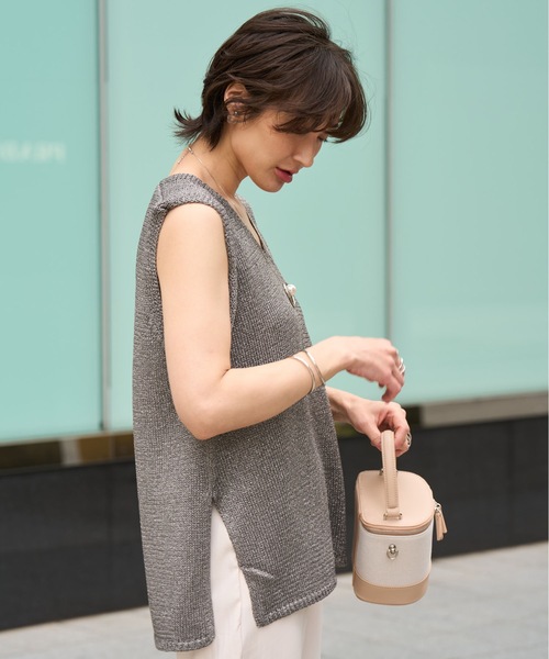 ZAKKA-BOX(ザッカボックス)の「コンビバスケットバッグ(トートバッグ・レディース・ブラック/ライトベージュ・FREE)」の9枚目の写真