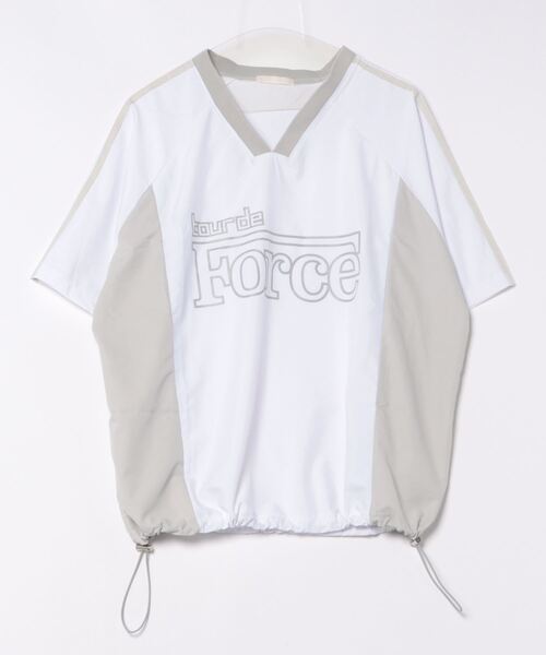 frunco（フランコ）の「ナイロンビッグロゴTシャツ（Tシャツ/カットソー・レディース・ホワイト/ブラック/ネイビー・FREE）」の4枚目の写真