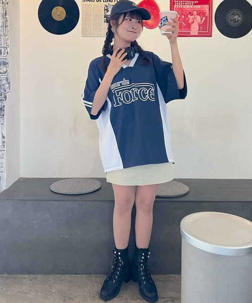 frunco（フランコ）の「ナイロンビッグロゴTシャツ（Tシャツ/カットソー・レディース・ホワイト/ブラック/ネイビー・FREE）」の20枚目の写真