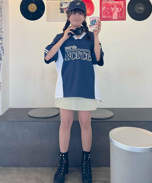 frunco（フランコ）の「ナイロンビッグロゴTシャツ（Tシャツ/カットソー・レディース・ホワイト/ブラック/ネイビー・FREE）」の15枚目の写真