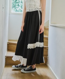 idem | side line jersey lace skirt/サイドラインレースフリルスカート(スカート)
