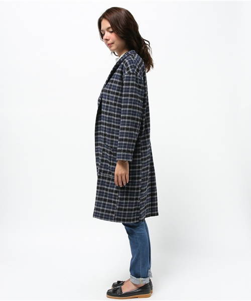 CIAOPANIC TYPY(チャオパニックティピー)の「チェックシャツガウン(シャツ/ブラウス・レディース・レッド/グリーン/グレー/ネイビー・FREE)」の12枚目の写真