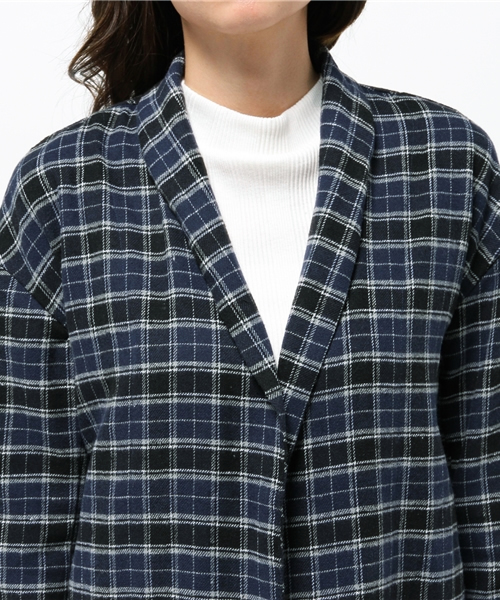 CIAOPANIC TYPY(チャオパニックティピー)の「チェックシャツガウン(シャツ/ブラウス・レディース・レッド/グリーン/グレー/ネイビー・FREE)」の14枚目の写真