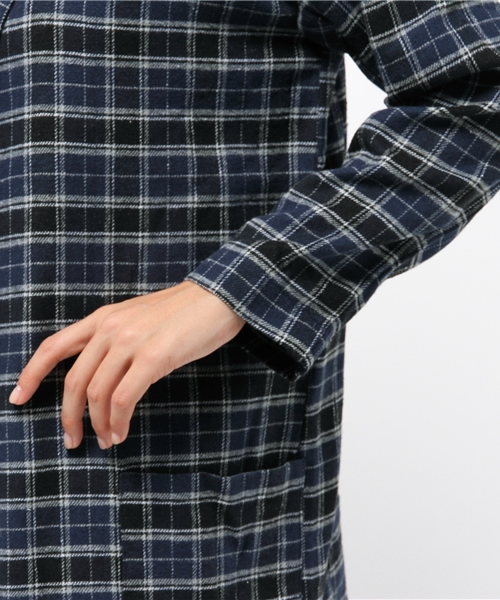 CIAOPANIC TYPY(チャオパニックティピー)の「チェックシャツガウン(シャツ/ブラウス・レディース・レッド/グリーン/グレー/ネイビー・FREE)」の15枚目の写真