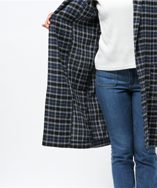 CIAOPANIC TYPY(チャオパニックティピー)の「チェックシャツガウン(シャツ/ブラウス・レディース・レッド/グリーン/グレー/ネイビー・FREE)」の7枚目の写真