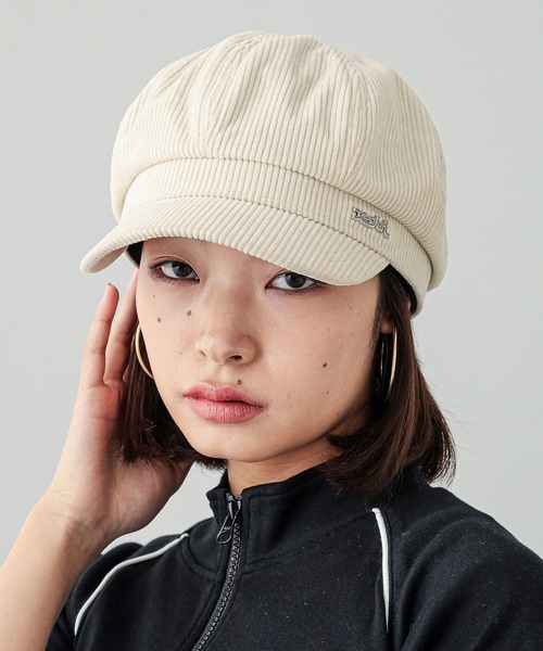 X-girl（エックスガール）の「NEWSBOY CAP（キャスケット・レディース・ブラック/ホワイト・ONE SIZE）」の4枚目の写真