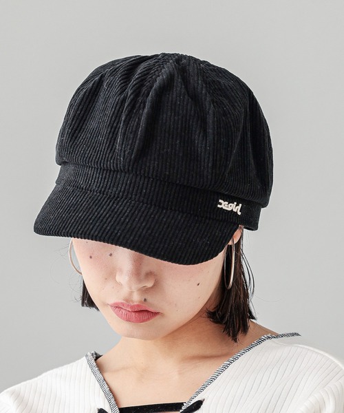 X-girl（エックスガール）の「NEWSBOY CAP（キャスケット・レディース・ブラック/ホワイト・ONE SIZE）」の5枚目の写真