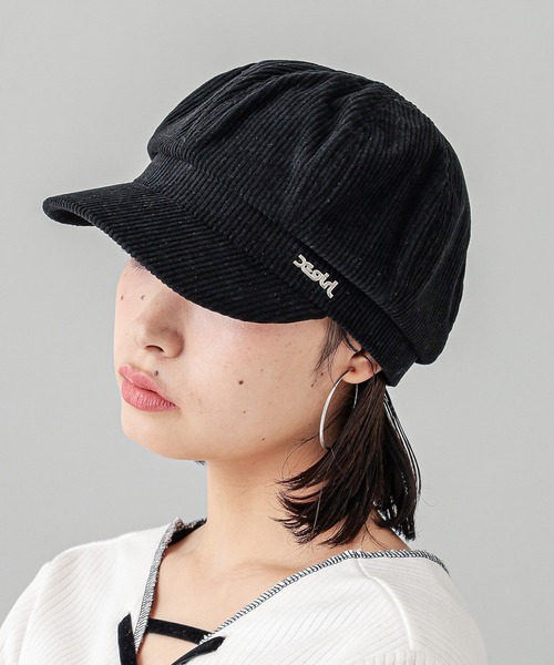 X-girl（エックスガール）の「NEWSBOY CAP（キャスケット・レディース・ブラック/ホワイト・ONE SIZE）」の20枚目の写真