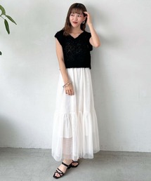 archives | メッシュニットベスト×チュールキャミワンピースＳＥＴ(ワンピース)