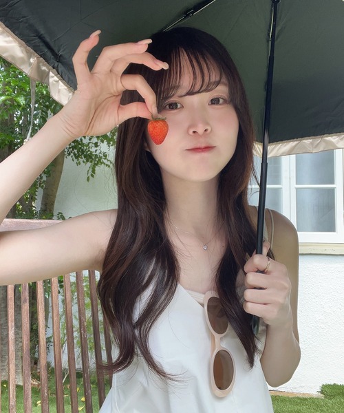 RiLi（リリ）の「【晴雨兼用】フリル日傘【RL】（折りたたみ傘・レディース・ライトベージュ・FREE）」の9枚目の写真