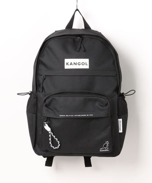 KANGOL】キーホルダー付き ボックスロゴ シンプル リュック