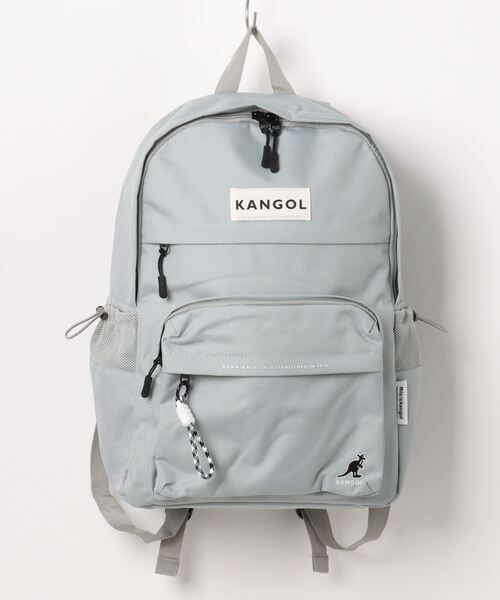 KANGOL（カンゴール）の「【KANGOL】キーホルダー付き ボックスロゴ シンプル リュック / バックパック（バックパック/リュック・メンズ・グレー/ブラック×ピンク/オフホワイト/ブラック・FREE）」の10枚目の写真