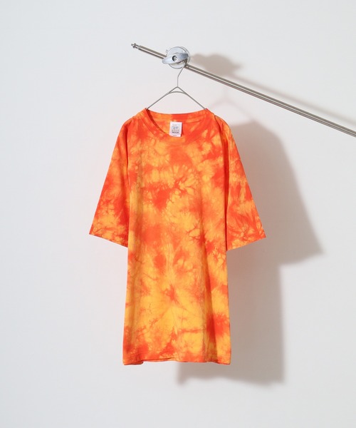 CROSS & STITCH(クロスステッチ)の「CROSS & STITCH 6.2オンス タイダイ 半袖 Tシャツ(Tシャツ/カットソー・メンズ・ブラック/ピンク/オレンジ/ネイビー・M/L/XXL/XL)」の4枚目の写真