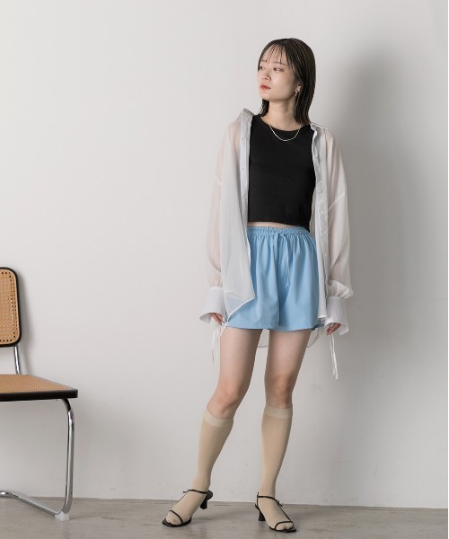 ad thie(アドティエ)の「ドローストリング ショートパンツ(その他パンツ・レディース・ライトブルー/ブラック・FREE)」の18枚目の写真