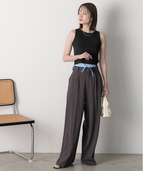 ad thie(アドティエ)の「ドローストリング ショートパンツ(その他パンツ・レディース・ライトブルー/ブラック・FREE)」の14枚目の写真