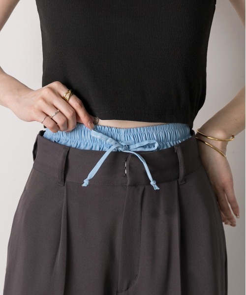 ad thie(アドティエ)の「ドローストリング ショートパンツ(その他パンツ・レディース・ライトブルー/ブラック・FREE)」の13枚目の写真