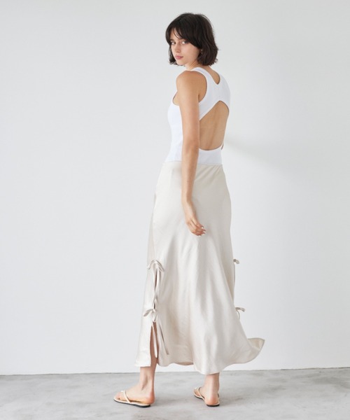 ALEXIA STAM（アリシアスタン）の「Satin Side Ribbon Skirt
