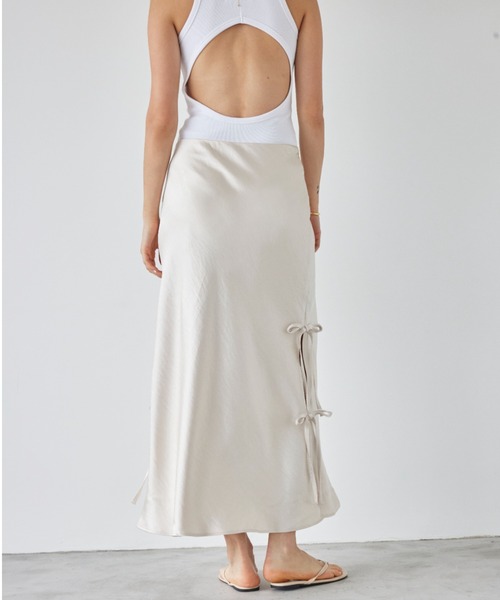 ALEXIA STAM（アリシアスタン）の「Satin Side Ribbon Skirt